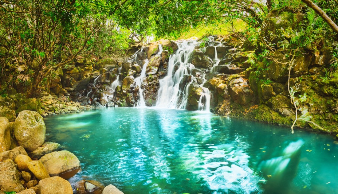 Eau Bleue Waterfall